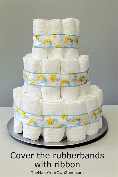 how do i make a diaper cake centerpiece